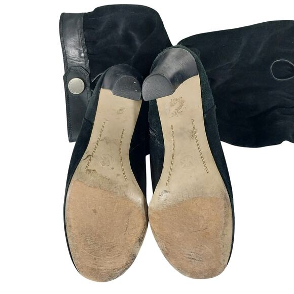 MICHAEL KORS! BLACK GENUINE SUEDE & LEATHER SCRUNCHY SHAFT BOOTS! SZ 9.5M - Picture 10 of 11